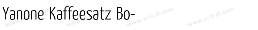 Yanone Kaffeesatz Bo字体转换